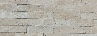 Kamień dekoracyjny elewacyjny trawertyn Ivory Classic Mix Bębnowany 7,5x30,5 cm