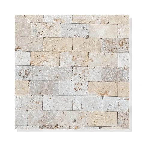 Kamień dekoracyjny trawertyn Ivory Classic Mix 7,5x15