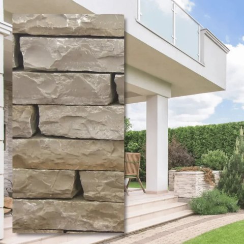 Kamień elewacyjny Tandur Yellow Limestone Natural t/h 7x30x2 cm