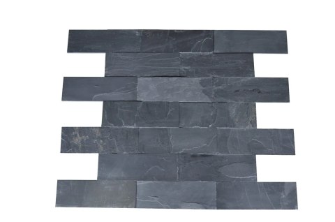 Kamień elewacyjny-dekoracyjny Łupek Black Slate Brick 10x30