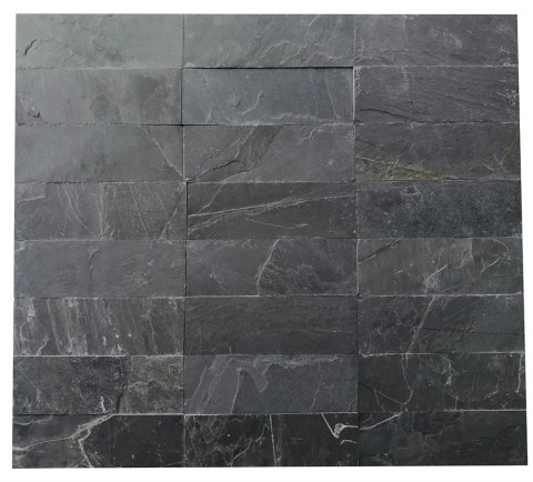 Kamień elewacyjny-dekoracyjny Łupek Black Slate Brick 10x30