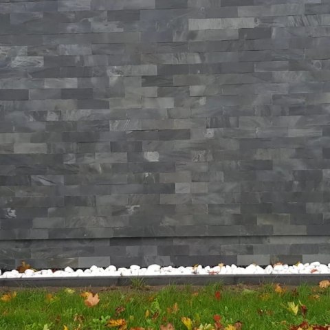 Kamień elewacyjny-dekoracyjny Łupek Black Slate Brick 10x30