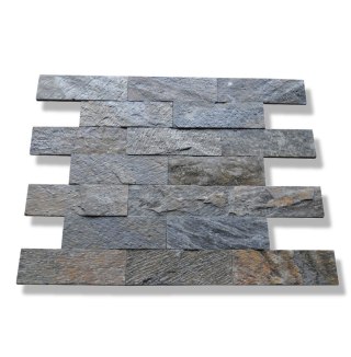 Kamień elewacyjny-dekoracyjny kwarcytowy Deoli Green Brick 10x30