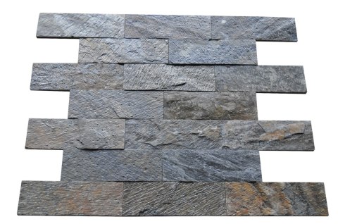 Kamień elewacyjny-dekoracyjny kwarcytowy Deoli Green Brick 10x30