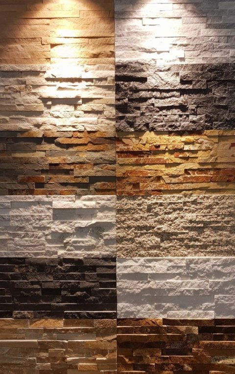 Kamień elewacyjny-dekoracyjny łupkowy multicolor 10x36x0,8-1,3 cm