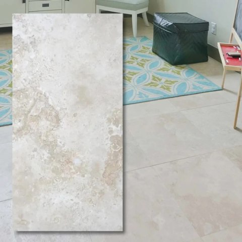 Kamień trawertyn Ivory Classic Mix Cross Cut Szlifowany i Szpachlowany 40,6x61