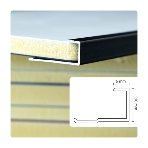 Listwa aluminiowa PA10 czarna wykończeniowa / dekoracyjna