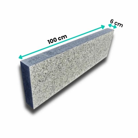 Obrzeże granitowe G602 6x20x100 cm góra płomieniowana (opornik)
