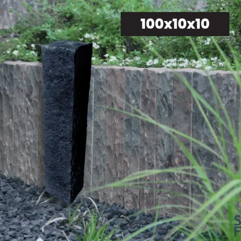Palisada łupana | Obrzeże Wapienne Kadappa Black Limestone 100x10x10 cm