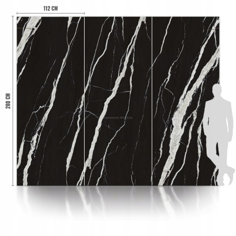 Płyta BLACK NERO Węglowa 280x112x0,5cm Matowa wodoodporna SPC