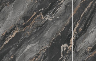 Płyta Węglowa wodoodporna HARDSTONE CARRARA DARK 280x110x0,3cm POŁYSK