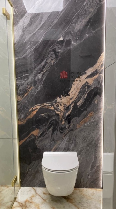Płyta Węglowa wodoodporna HARDSTONE CARRARA DARK 280x110x0,3cm POŁYSK