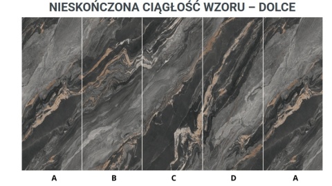Płyta Węglowa wodoodporna HARDSTONE CARRARA DARK 280x110x0,3cm POŁYSK