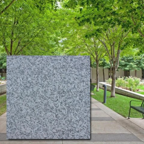 Płyta drogowa granitowa szara płomieniowana Bianco Sardo G602 60x60x6 cm