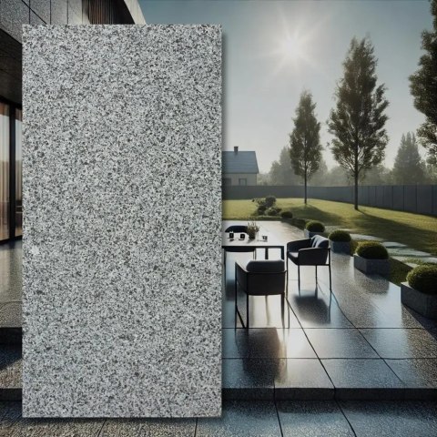 Płytka granitowa Dark Grey New G654 płomieniowana 30,5x61x1