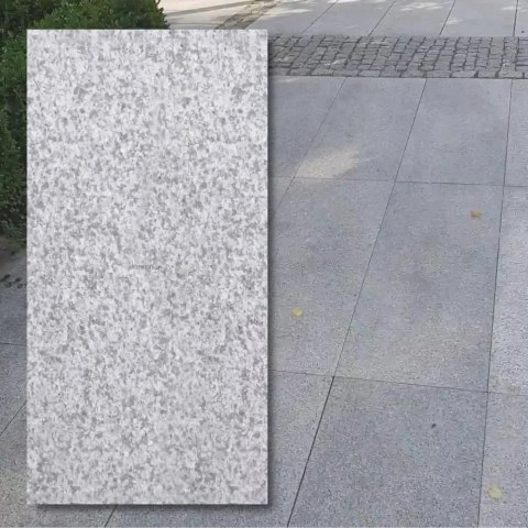 Płytka granitowa szara płomieniowana G603 120x60x3