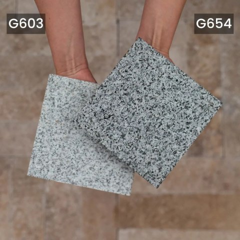 Płytka granitowa szara polerowana G603 new 30,5x61x1 cm