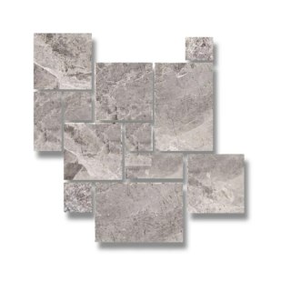 Płytka marmurowa 12 mm Atlantic Grey satynowa matowa modularna komplet = 0,742m2 | Komplet Rzymski