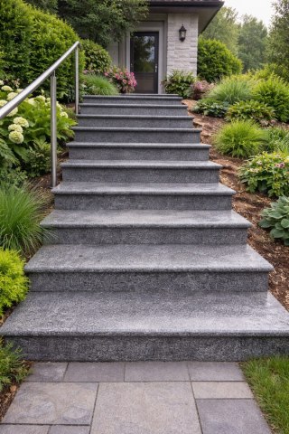 Schodek Granitowy G654 New Dark grey 100x35x2 stopnica Bullnose | Obrzeże basenowe