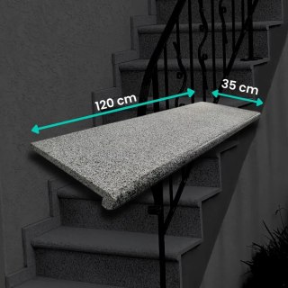 Schodek Granitowy G654 New Dark grey 120x35x2 stopnica Bullnose