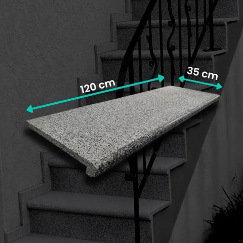 Schodek Granitowy G654 New Dark grey 120x35x2 stopnica Bullnose