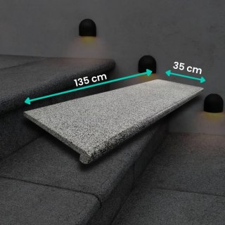 Schodek Granitowy G654 New Dark grey 135x35x2 stopnica Bullnose