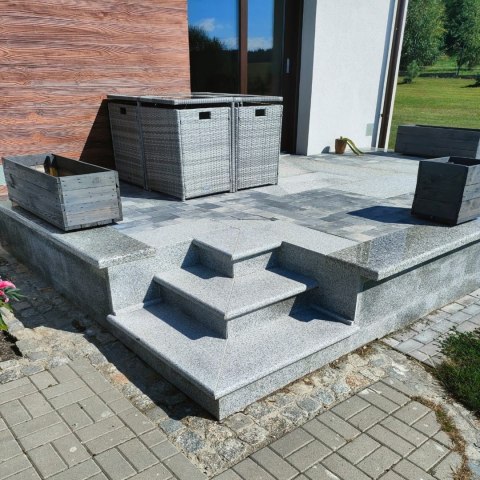 Schodek Granitowy płomieniowany G603 120x35x2 stopnica Bullnose