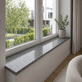 Stopnica / Parapet granitowy grafitowy polerowany G654 NEW 122x33x2 cm