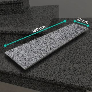 Stopnica granitowa Dark Grey New G654 płomieniowana 180x33x2