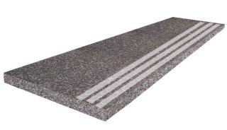 Stopnica granitowa polerowana z antypoślizgiem G664 100x35x2 cm
