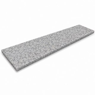 Stopnica granitowa szara płomieniowana G602 135x33x2 Bianco Sardo