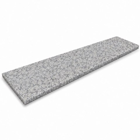 Stopnica granitowa szara płomieniowana G602 135x33x2 Bianco Sardo