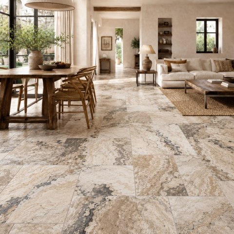 Trawertyn 12 mm Philadelphia Mix Szczotkowany Bębnowany 1kpl=0,742m2 | Komplet Rzymski