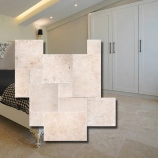 Trawertyn 12mm Antyczny Ivory Classic Mix Roman Opus 1kpl=0,742m2 | Komplet Rzymski