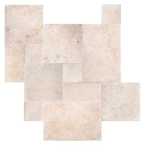 Trawertyn 12mm Antyczny Ivory Classic Mix Roman Opus 1kpl=0,742m2 | Komplet Rzymski
