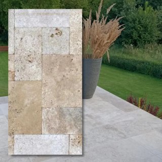 Trawertyn 3cm Beżowy Ivory Classic Mix Antykowany 40,6x61x3 cm