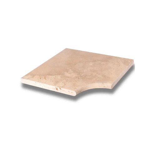 Trawertyn 3cm Kamień Brzegowy narożnik Classic Mix 40,6x61 | Obrzeża do basenu Bullnose