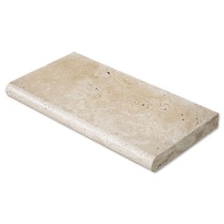 Trawertyn 3cm Kamień brzegowy Bullnose Classic Mix 40,6x61 | Obrzeża do basenu