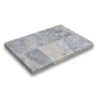 Trawertyn Ash Argent Antykowany Bębnowany 40,6x61x3 cm