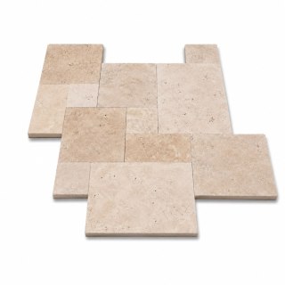 Trawertyn Ivory Classic mix układ rzymski 3cm 1kpl=0,742m2 taras ogród basen | Komplet Rzymski