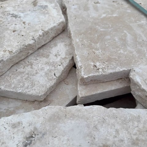 Trawertyn dzikówka / crazy paving SC na taras chodnik Ivory Classic Mix gr. 3cm