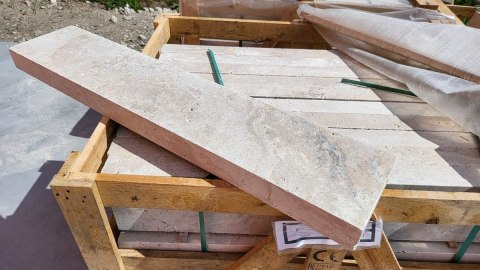 Trawertyn opornik Classic Mix 6x20x100 | Obrzeże tarasu chodnika