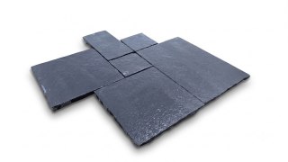 Kamień Kadappa Black Limestone Bębnowany French Pattern 1kpl= 0,742m2 3CM | Komplet Rzymski