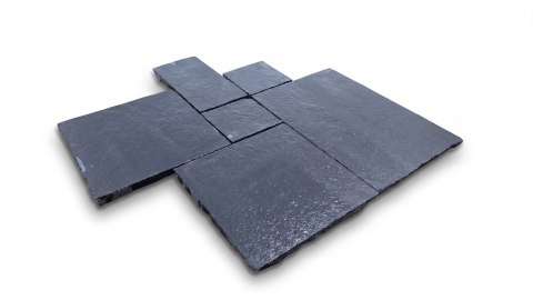 Kamień Kadappa Black Limestone Bębnowany French Pattern 1kpl= 0,742m2 3CM | Komplet Rzymski