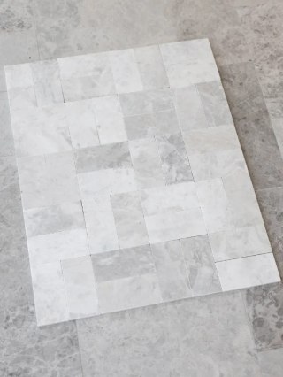 Kamień dekoracyjny Marmur Royal White Mozaika 30,5x30,5x1 cm