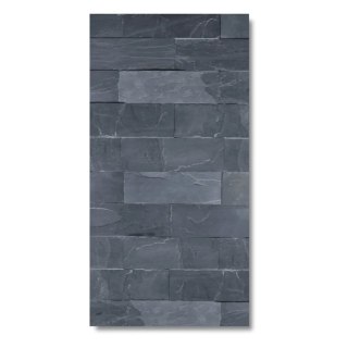Kamień elewacyjny-dekoracyjny łupek Black Slate 7x50 cm