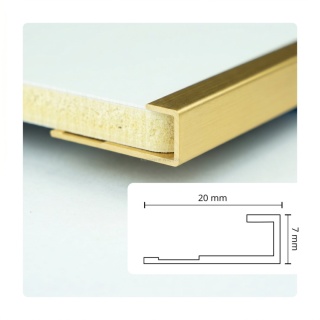 Listwa aluminiowa PA10 złota wykończeniowa / dekoracyjna