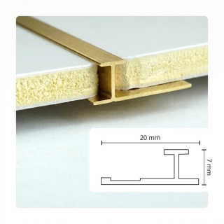 Listwa aluminiowa PA13 złota wykończeniowa / dekoracyjna