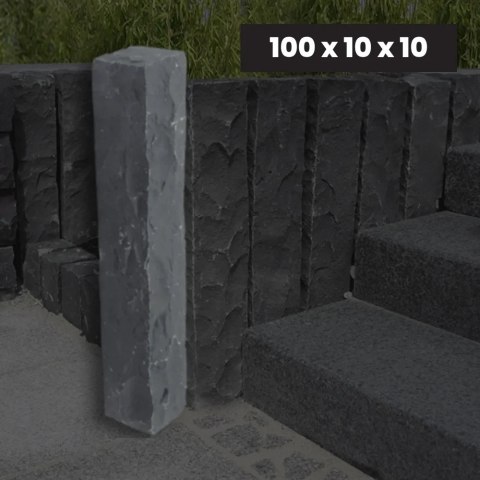 Ogrodowa Palisada Łupana G690 Bazalt Black 100x10x10 cm