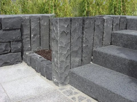 Ogrodowa Palisada Łupana G690 Bazalt Black 100x10x10 cm